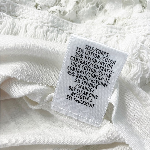 Bailey 44 Top Tusk Boho Ivory Lace & Fringe Cold Shoulder Women’s Small - Picture 9 of 11